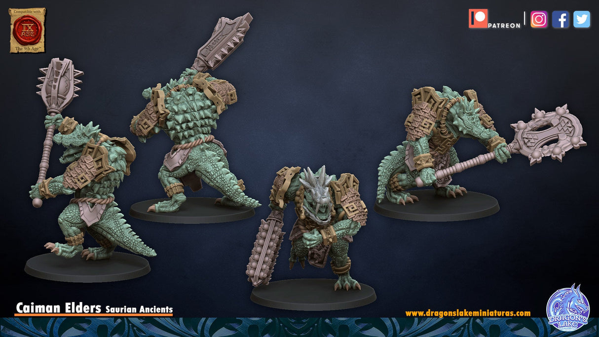 DragonsLake Miniatures Caiman Elders - BrodaForge