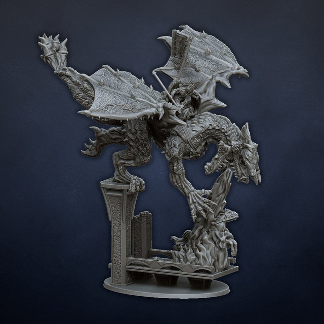 DragonsLake Miniatures Dark Prince on dragon - BrodaForge