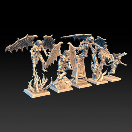 DragonsLake Miniatures Dread Elves Harpies - BrodaForge