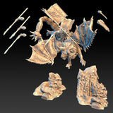 DragonsLake Miniatures Dread Elves Noble on Manticore - BrodaForge