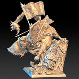 DragonsLake Miniatures Dread Elves Noble on Manticore - BrodaForge