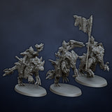 DragonsLake Miniatures Dread Elves Raptor Riders - BrodaForge