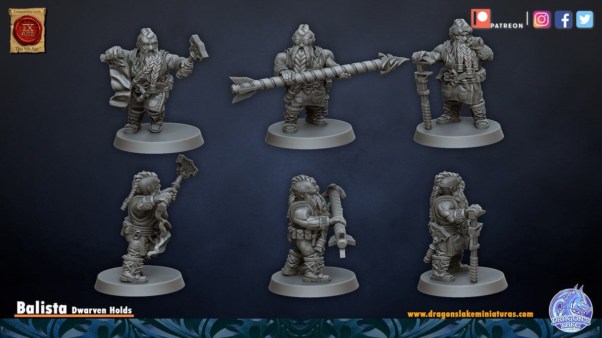 DragonsLake Miniatures Dwarf Ballista - BrodaForge