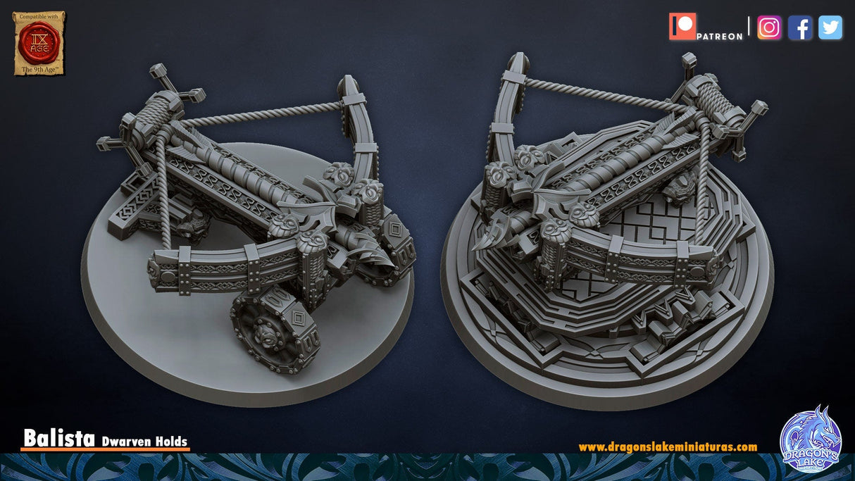 DragonsLake Miniatures Dwarf Ballista - BrodaForge