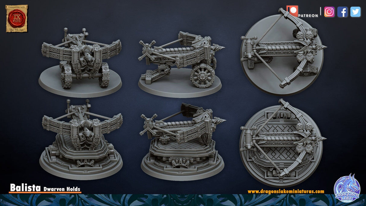 DragonsLake Miniatures Dwarf Ballista - BrodaForge