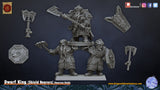 DragonsLake Miniatures Dwarf King and Shieldbearers - BrodaForge