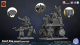 DragonsLake Miniatures Dwarf King on War Throne - BrodaForge