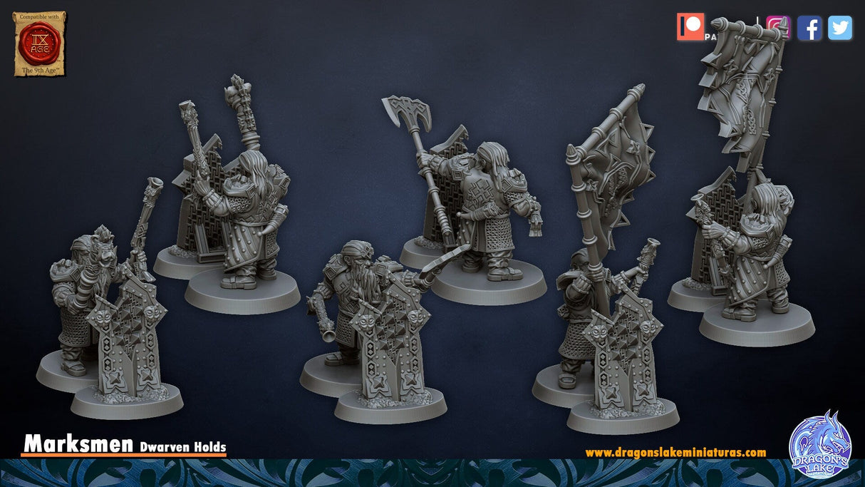 DragonsLake Miniatures Marksmen with Handguns - BrodaForge