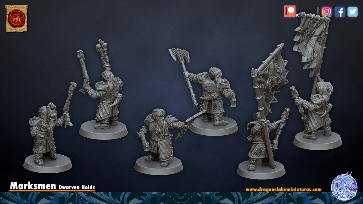 DragonsLake Miniatures Marksmen with Handguns - BrodaForge