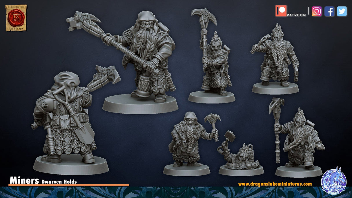 DragonsLake Miniatures Miners - BrodaForge