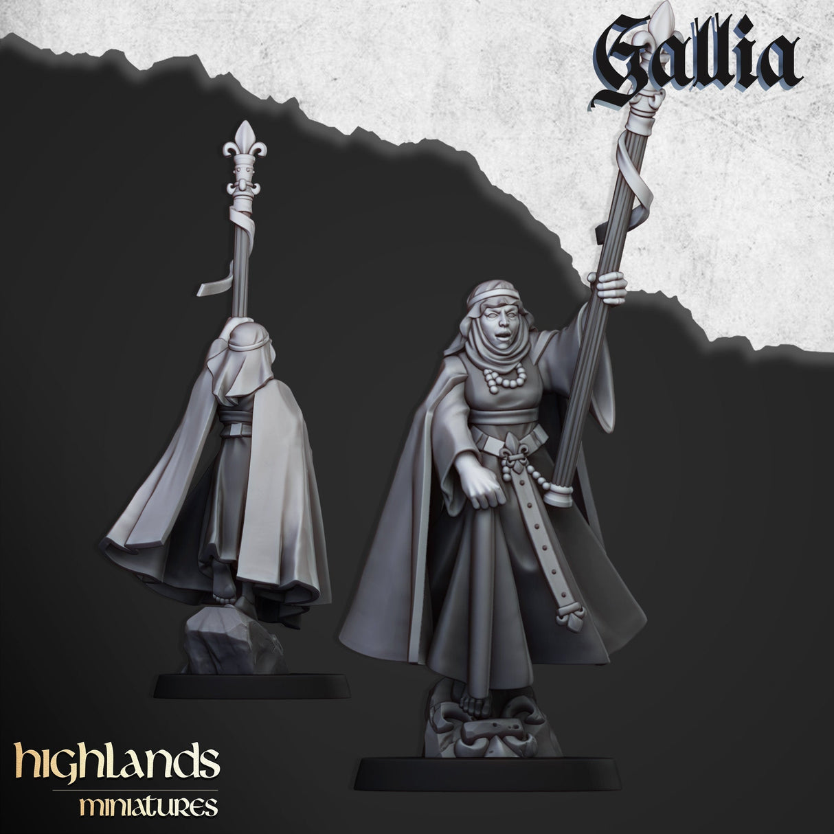 Damsel of Galia on Foot  Mounted