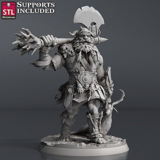 Frost Giant B STL Miniatures - BrodaForge