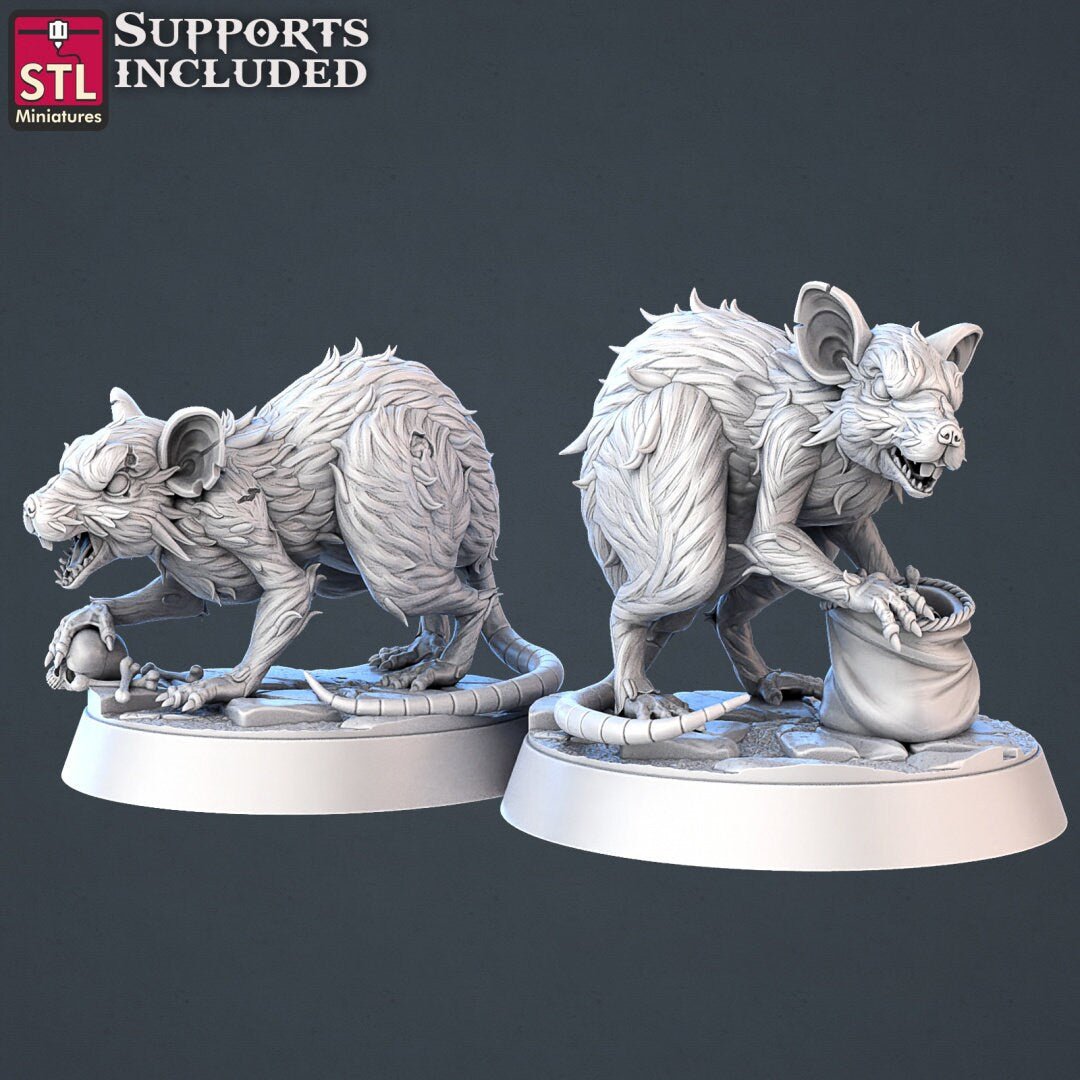 Gigant Rats STL Miniatures - BrodaForge