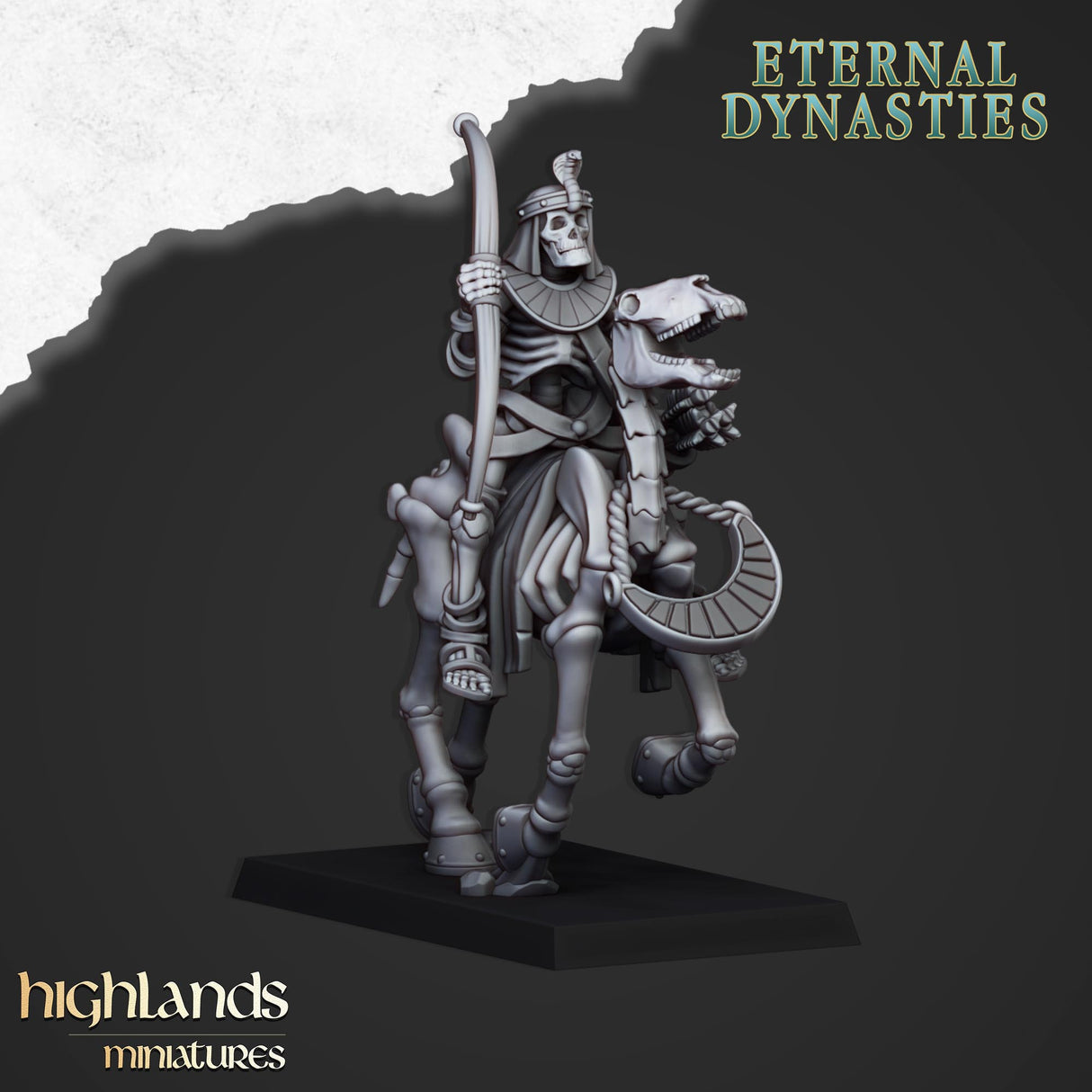 Highlands Miniatures Ancient Skeletal Cavalry with bows - BrodaForge