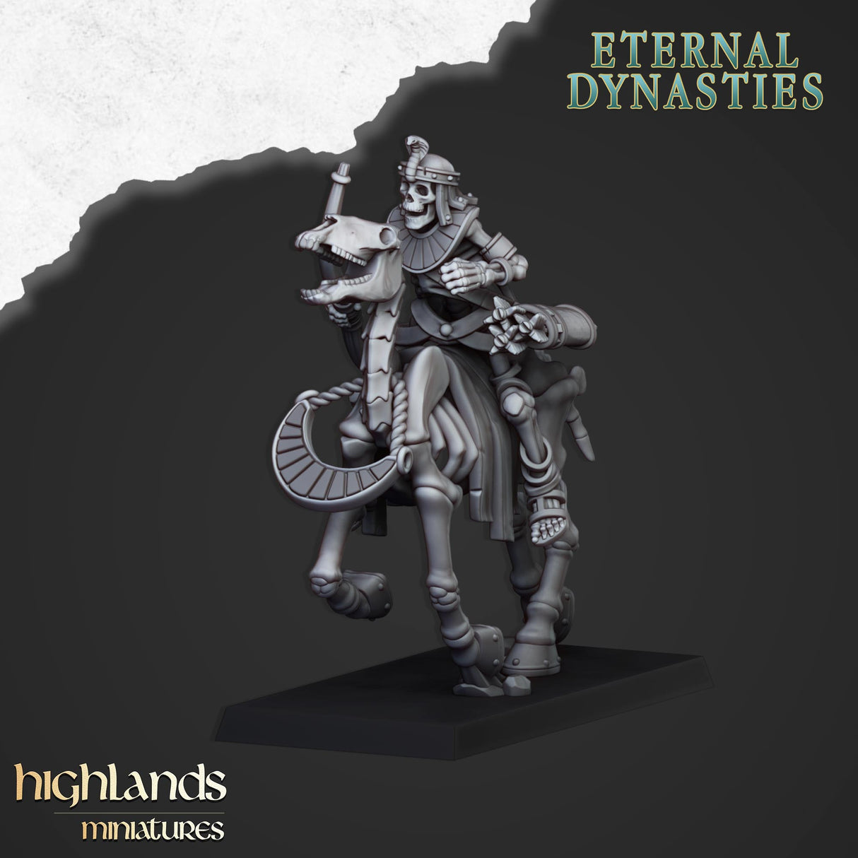 Highlands Miniatures Ancient Skeletal Cavalry with bows - BrodaForge