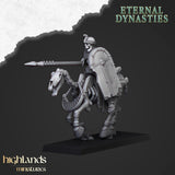 Highlands Miniatures Ancient Skeletal Cavalry with spears - BrodaForge