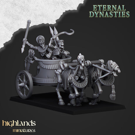 Highlands Miniatures Ancient Skeletal Chariot - BrodaForge