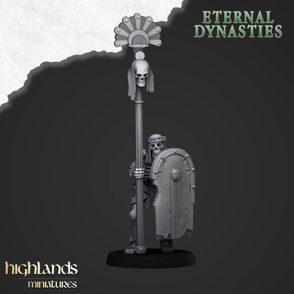 Highlands Miniatures Ancient Skeleton with spears - BrodaForge