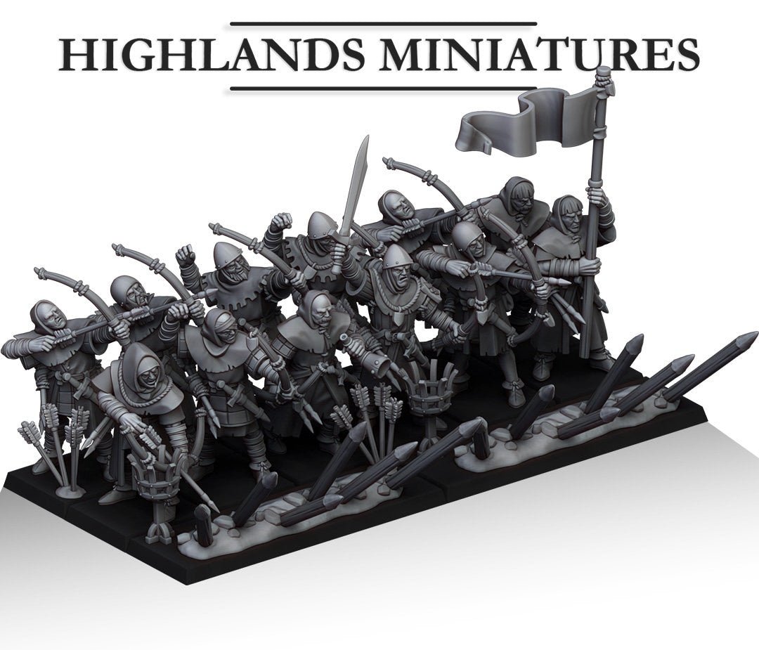 Highlands Miniatures Bowmen of Gallia Unit - BrodaForge