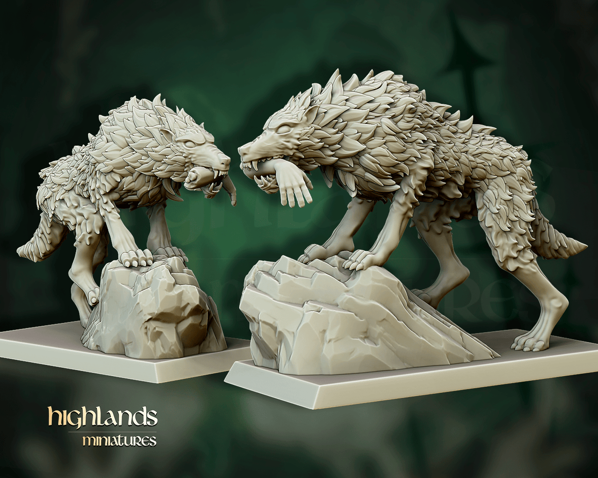 Highlands Miniatures Direwolves - BrodaForge