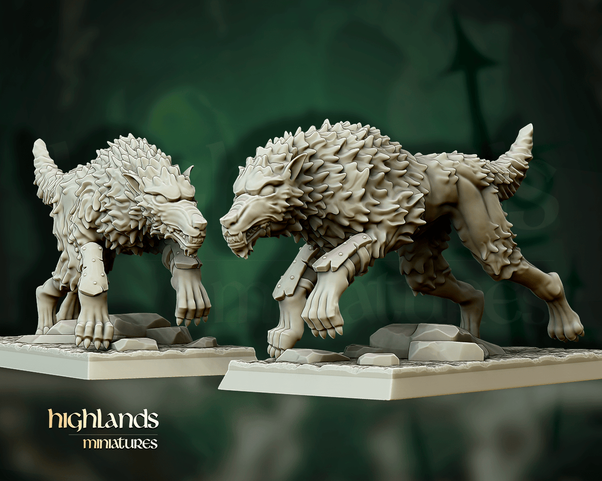 Highlands Miniatures Direwolves - BrodaForge