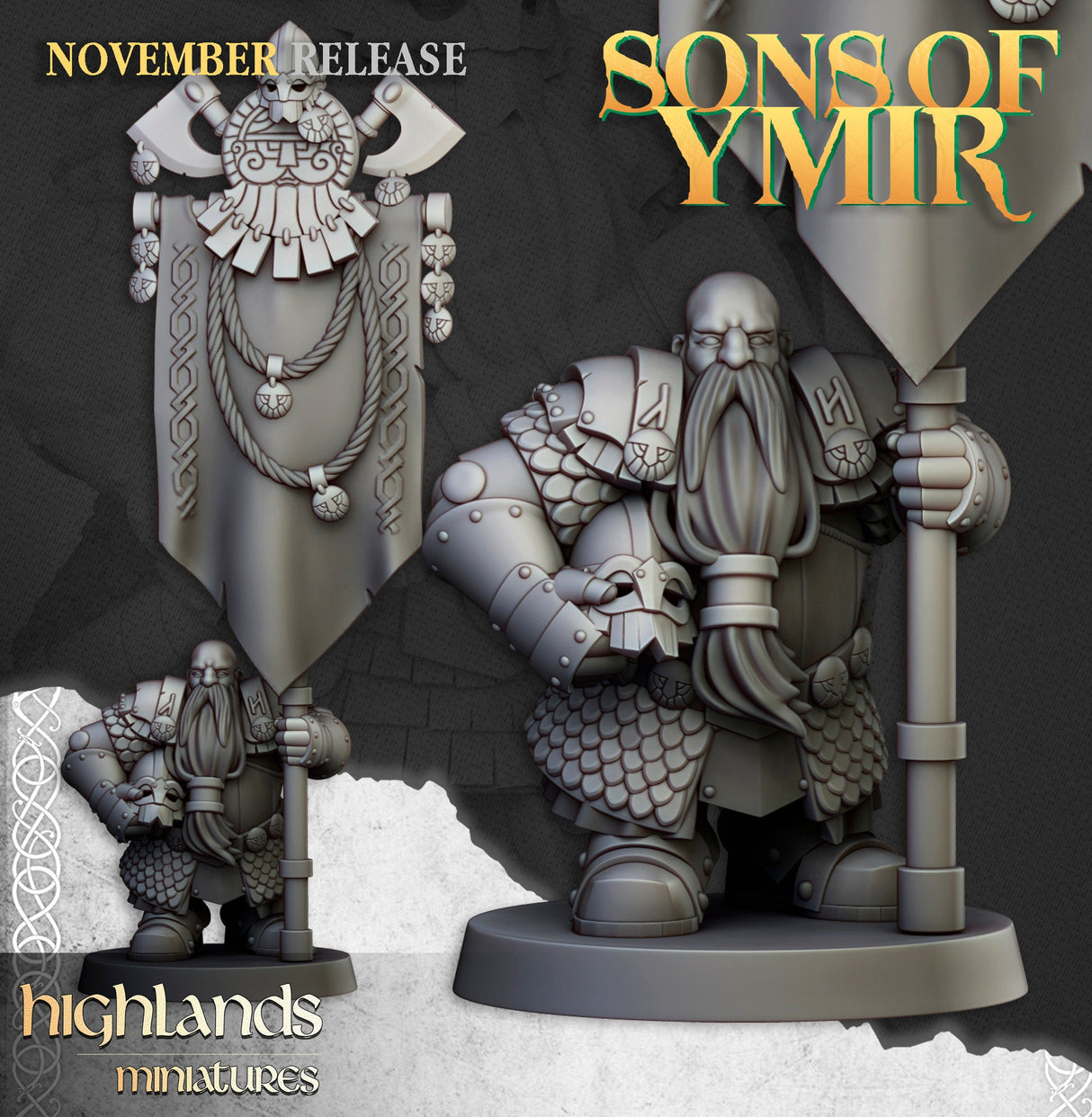 Highlands Miniatures Dwarfs Huscarl - BrodaForge