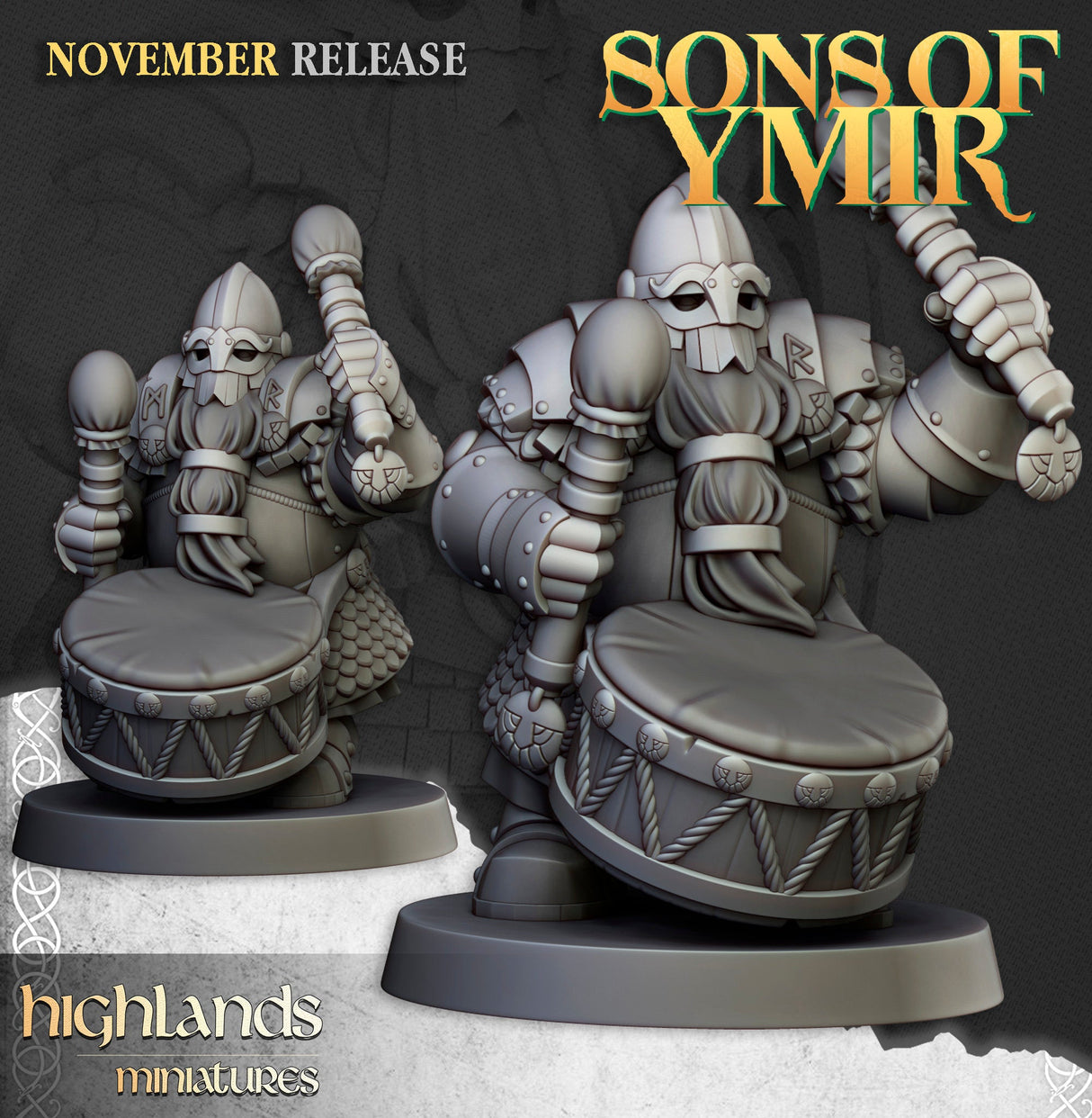 Highlands Miniatures Dwarfs Huscarl - BrodaForge