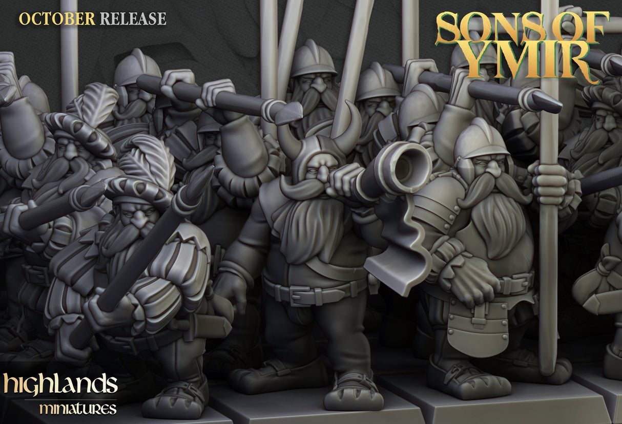 Highlands Miniatures Dwarfs Pikeman - BrodaForge