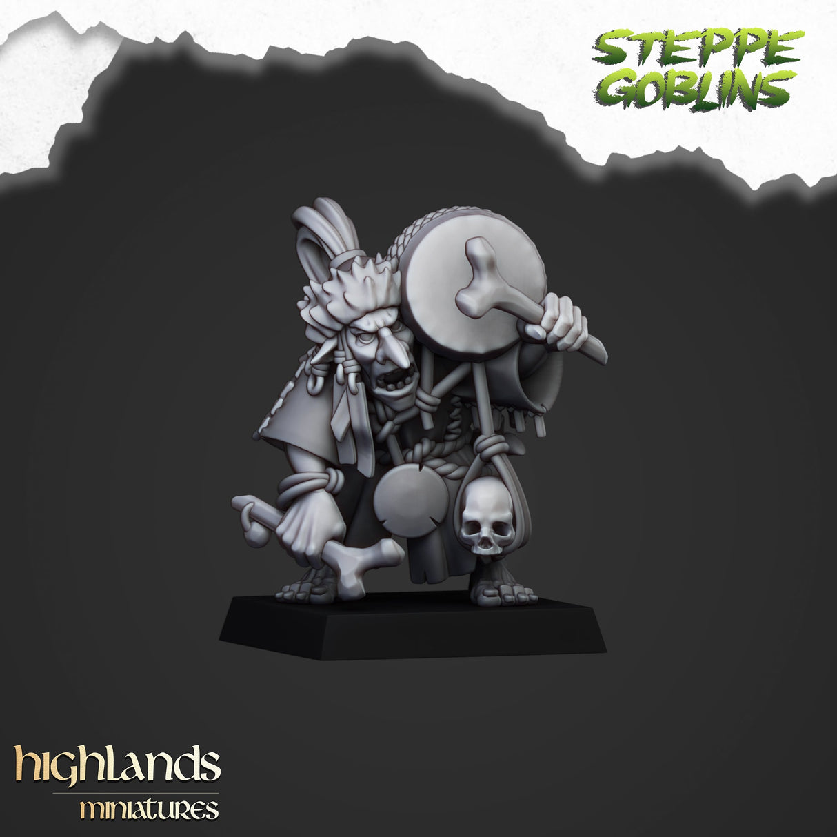 Highlands Miniatures Goblin Shaman - BrodaForge