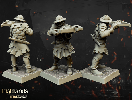 Highlands Miniatures Medieval Crossbowmen - BrodaForge