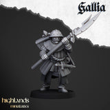 Highlands Miniatures Men at Arms of Gallia with Halberds and Shields - BrodaForge