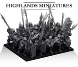 Highlands Miniatures Men at Arms of Gallia with Halberds and Shields - BrodaForge