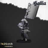 Highlands Miniatures Men at Arms of Gallia with Halberds and Shields - BrodaForge