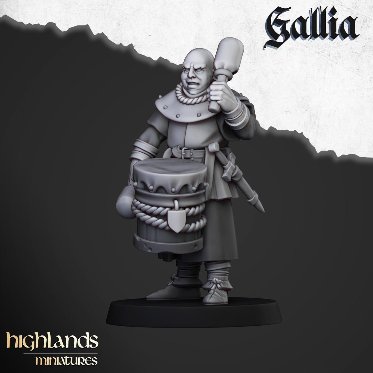 Highlands Miniatures Men at Arms of Gallia with Halberds and Shields - BrodaForge