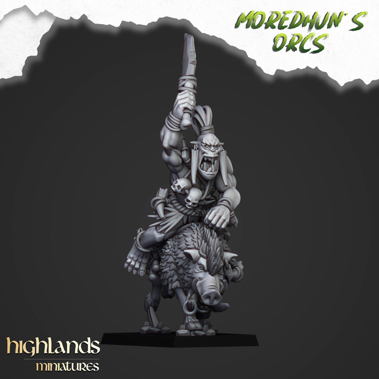 Highlands Miniatures Mounted Cave Orcs - BrodaForge