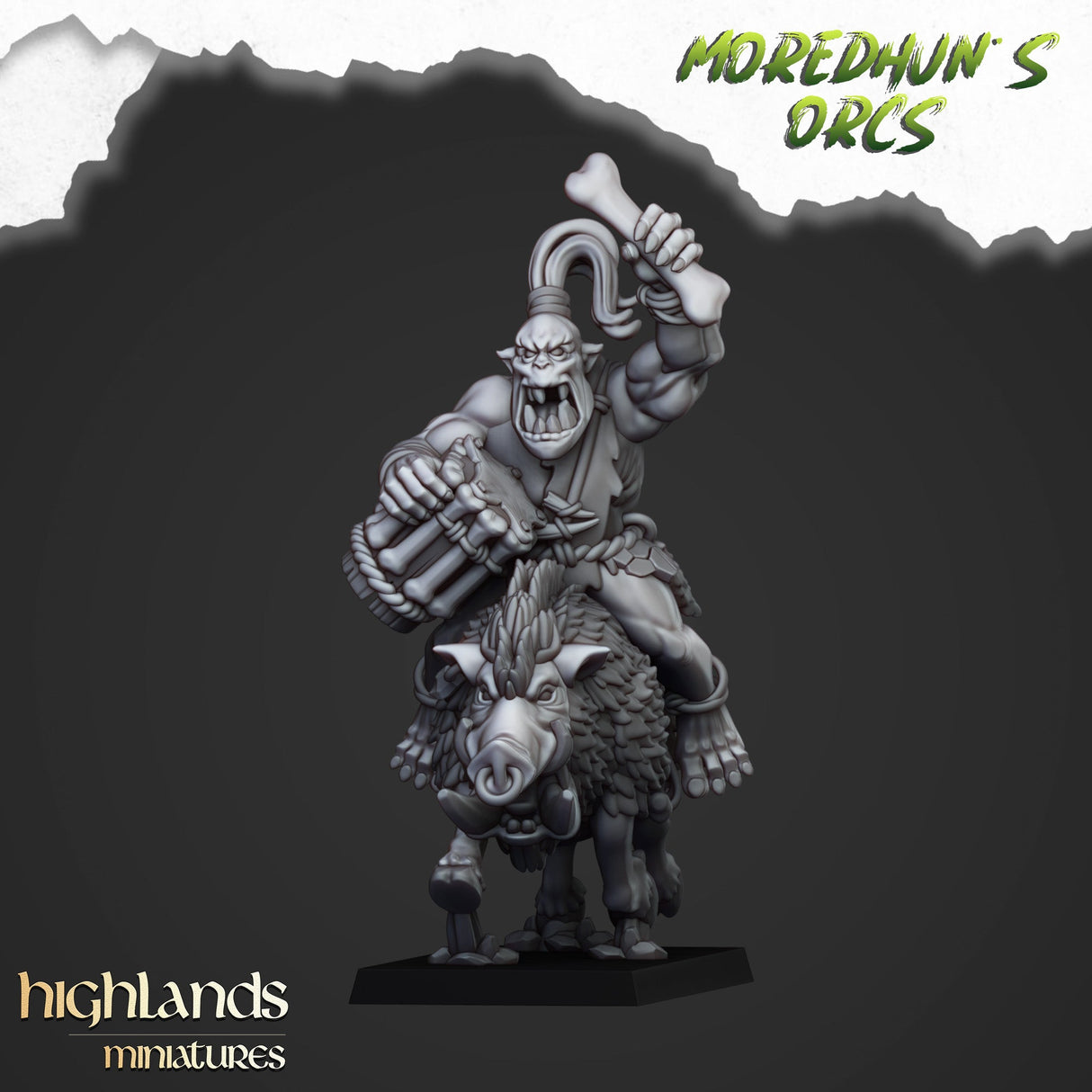 Highlands Miniatures Mounted Cave Orcs - BrodaForge