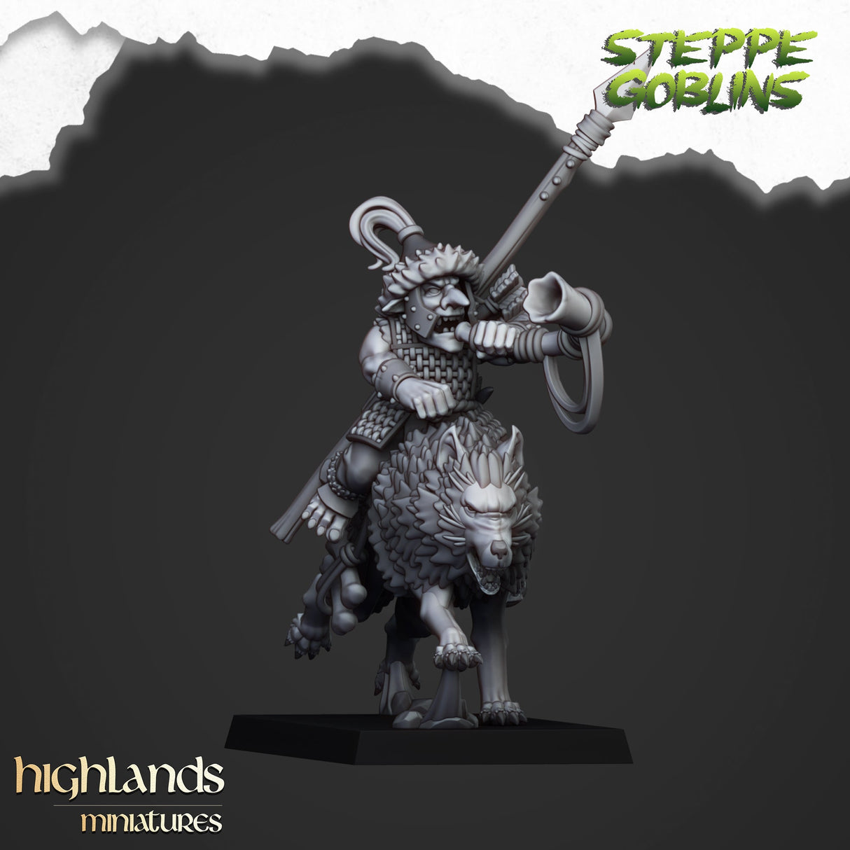 Highlands Miniatures Mounted Steppe Goblins - BrodaForge