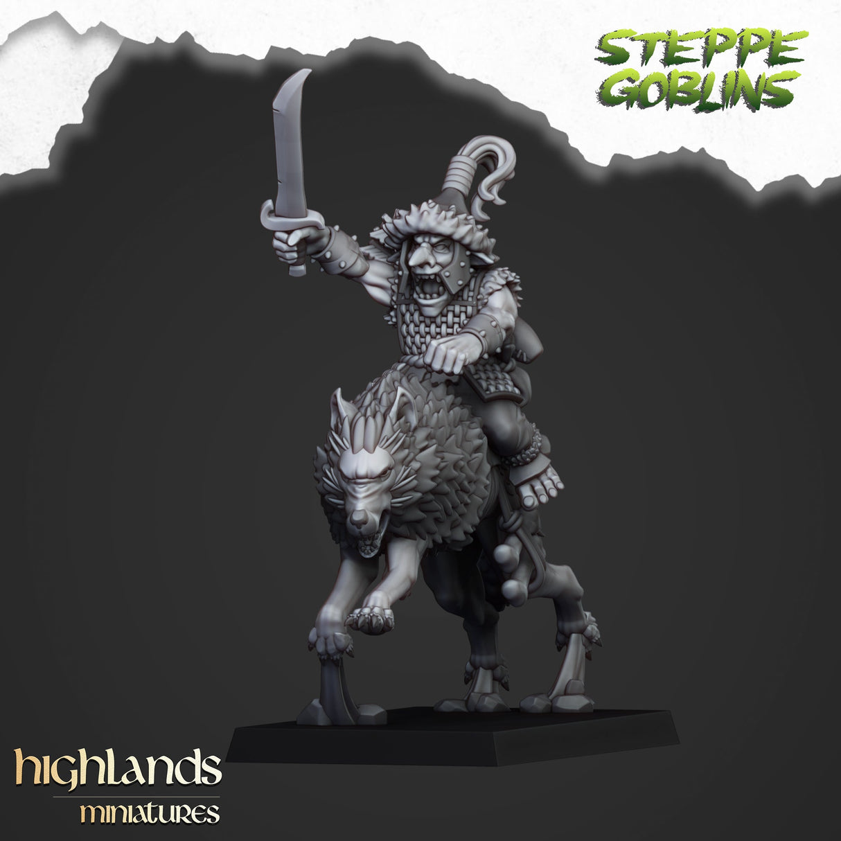 Highlands Miniatures Mounted Steppe Goblins - BrodaForge