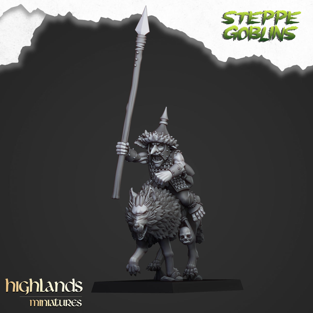 Highlands Miniatures Mounted Steppe Goblins - BrodaForge