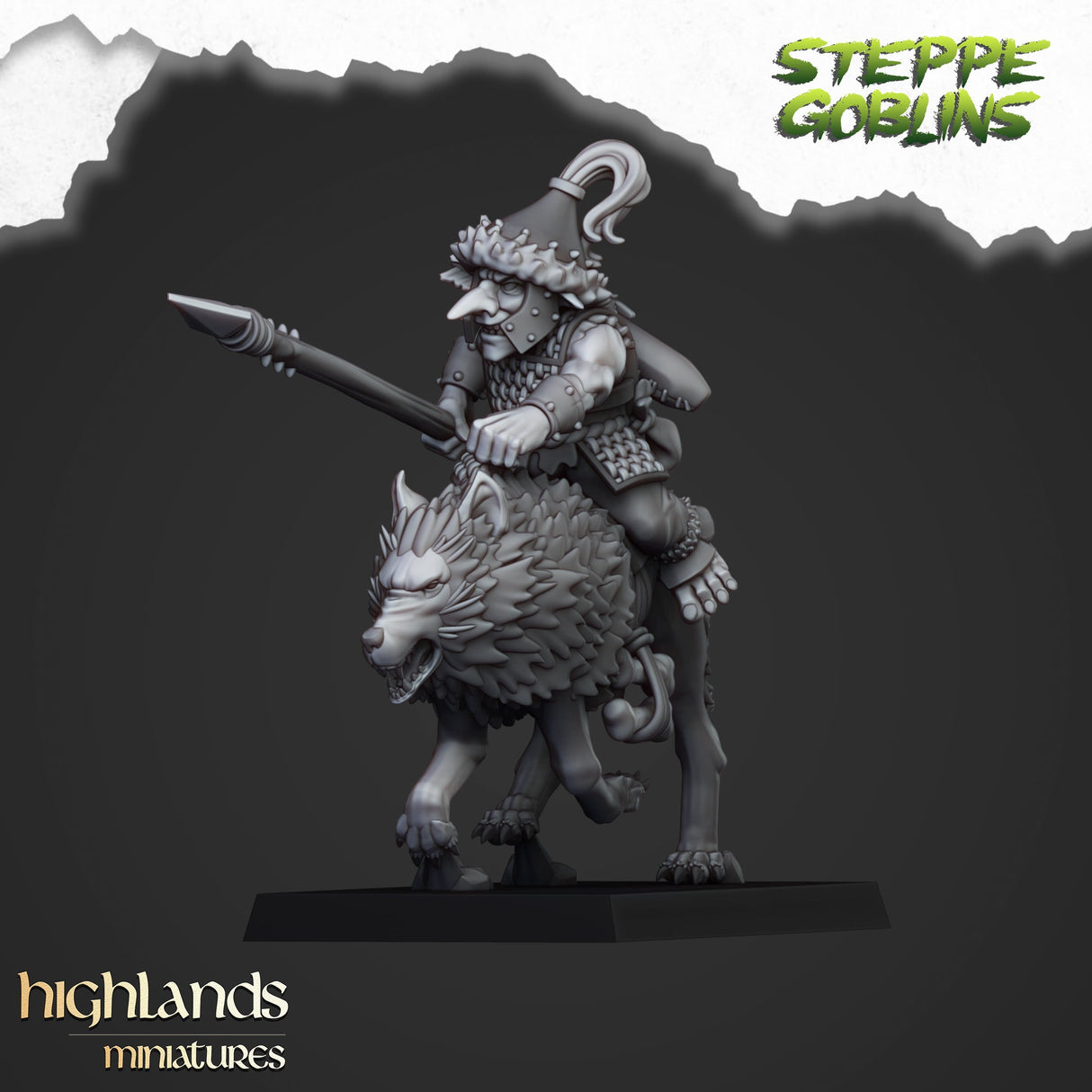 Highlands Miniatures Mounted Steppe Goblins - BrodaForge