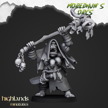 Highlands Miniatures Orc Shaman - BrodaForge