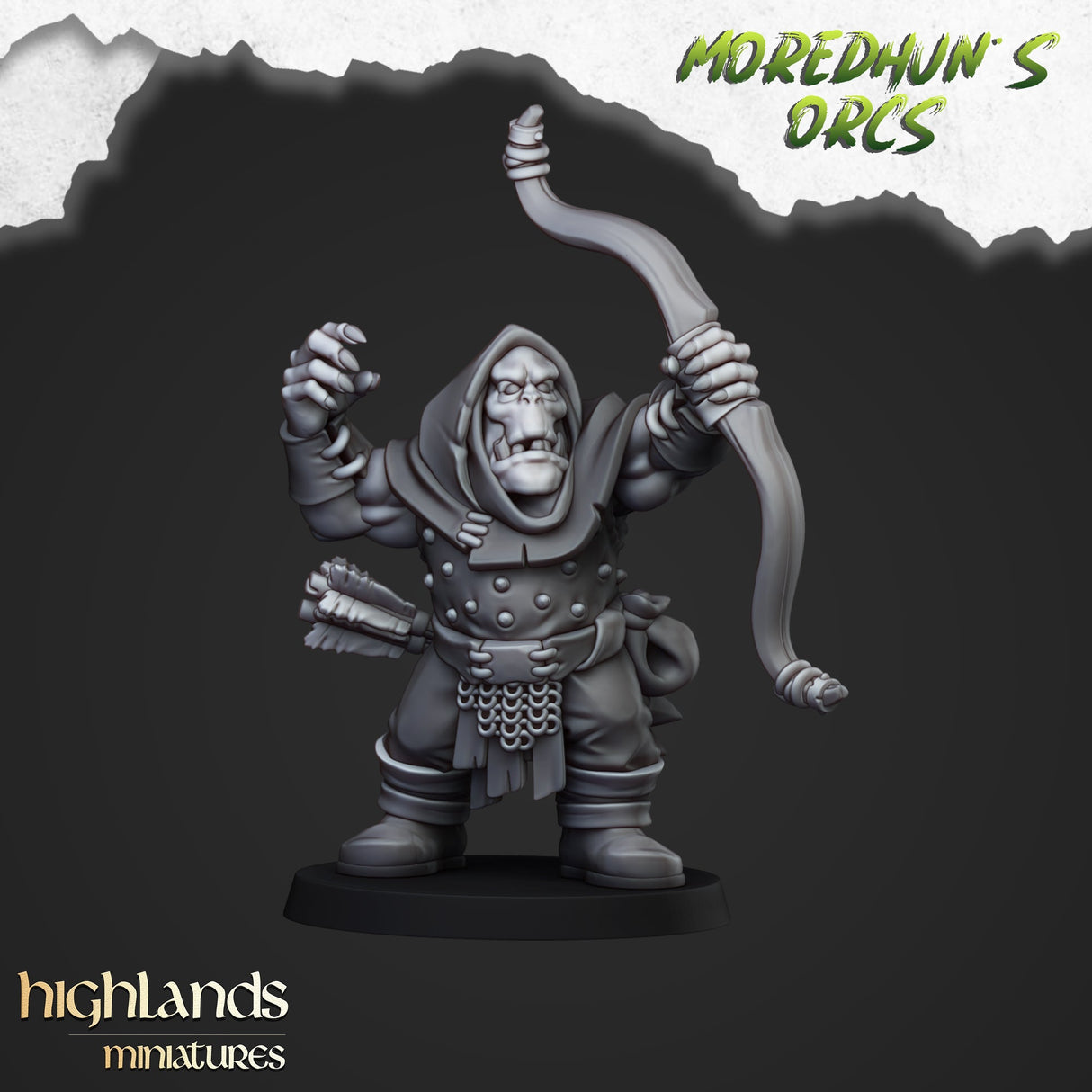 Highlands Miniatures Orc Warriors with bows - BrodaForge