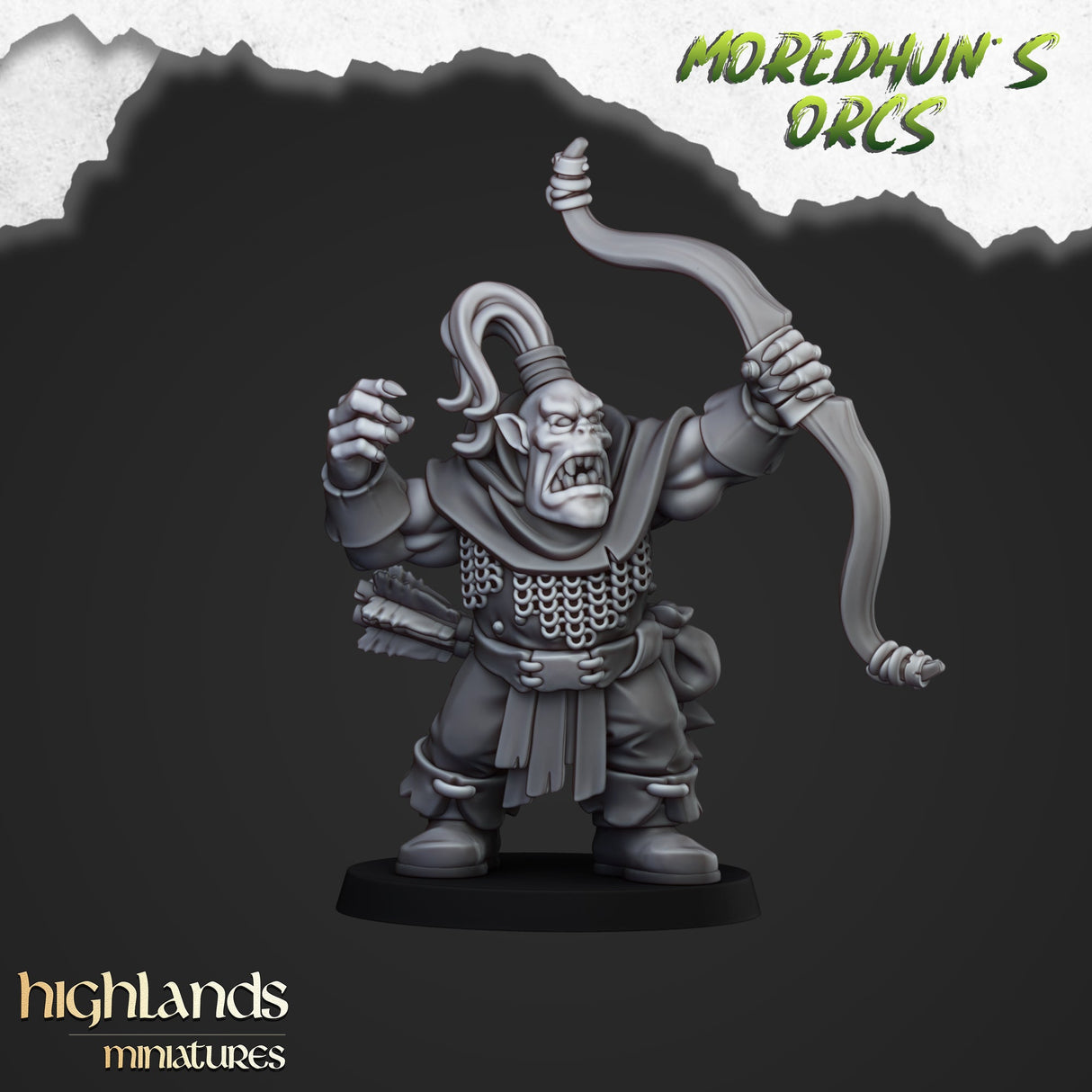 Highlands Miniatures Orc Warriors with bows - BrodaForge