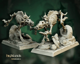 Highlands Miniatures Skeleton Direwolves - BrodaForge