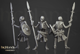 Highlands Miniatures Skeletons with spears - BrodaForge