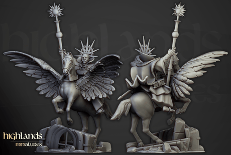 Highlands Miniatures Sunland High Wizard on Pegasus - BrodaForge