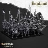 Highlands Miniatures Sunland Imperial Troops with halbards - BrodaForge