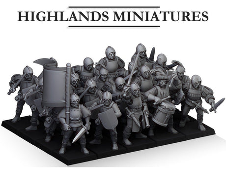 Highlands Miniatures Sunland Imperial Troops with swords v2 - BrodaForge