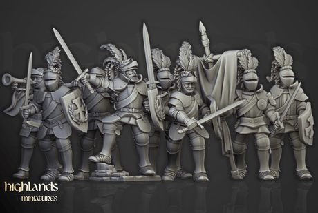 Highlands Miniatures Sunland Knights on foot - BrodaForge