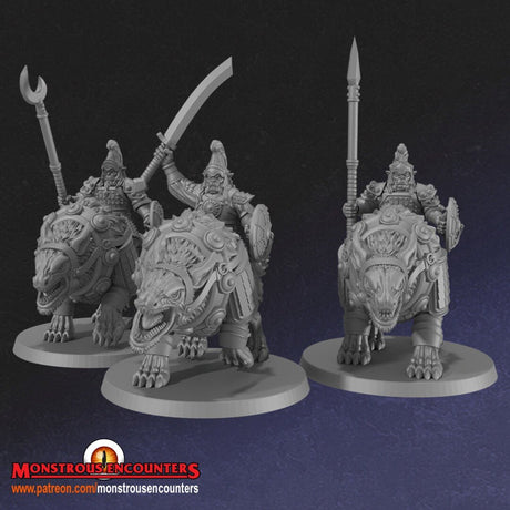 Hobgoblins Riding Worgs by Monstrous Encounters - BrodaForge